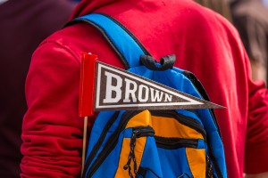 backpack with Brown pennant